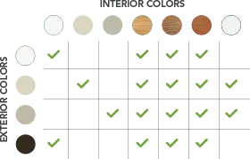 window color combinations Window Available Color Combinations